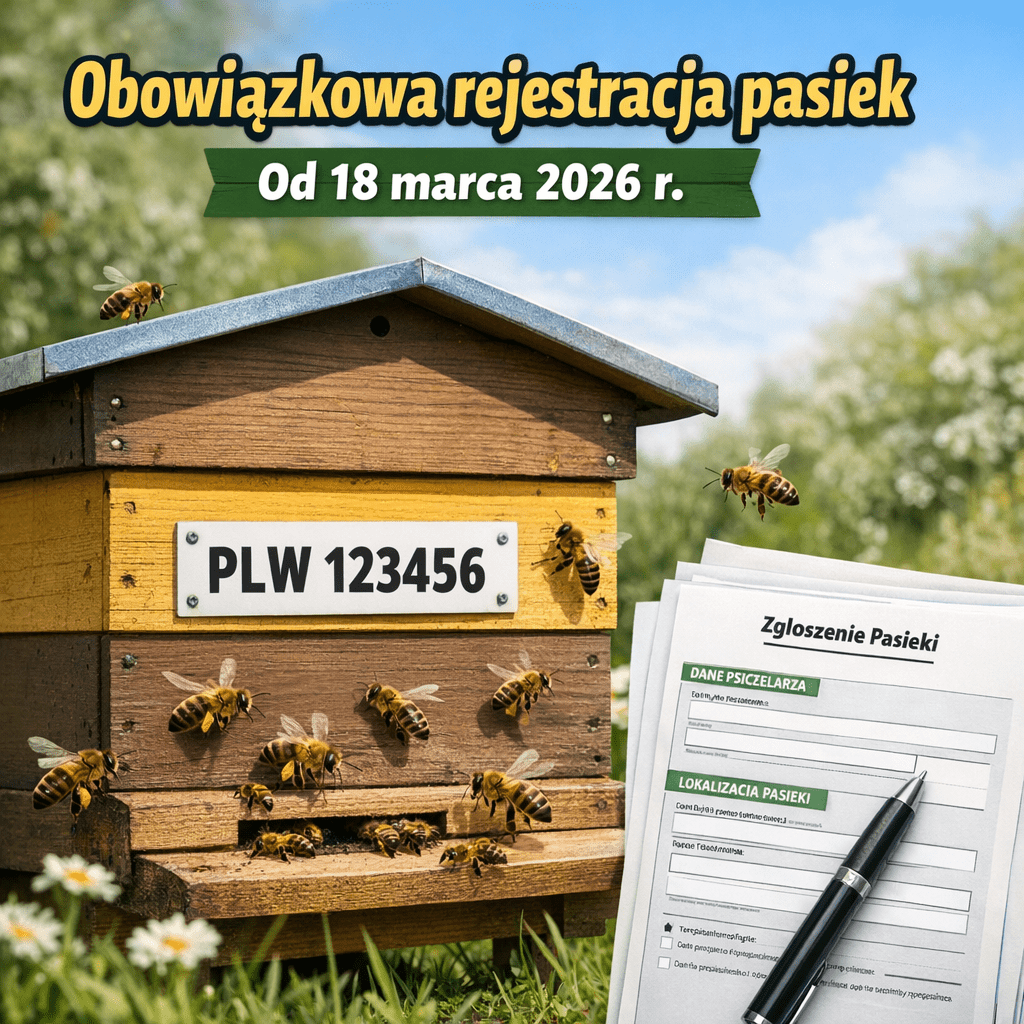 Read more about the article Nowe przepisy dla pszczelarzy – obowiązkowa rejestracja pasiek od 18 marca 2026 r.